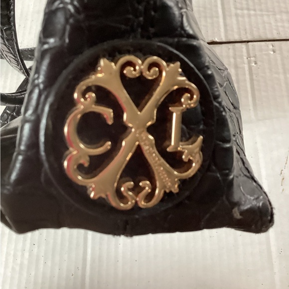 Christian Lacroix Black Crossbody Satchel Bag Purse Rn # 137646 - Picture 3 of 9